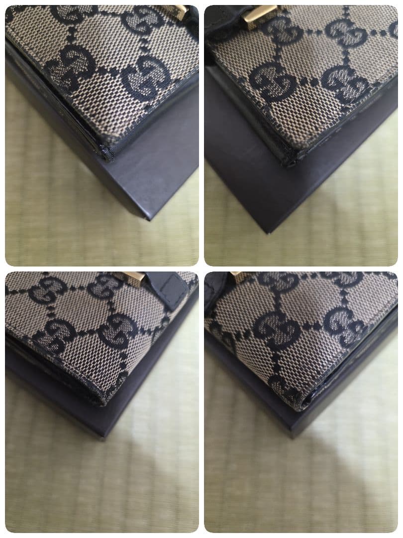 GUCCI グッチ 財布 二つ折 GGキャンバス ジャッキー 美品