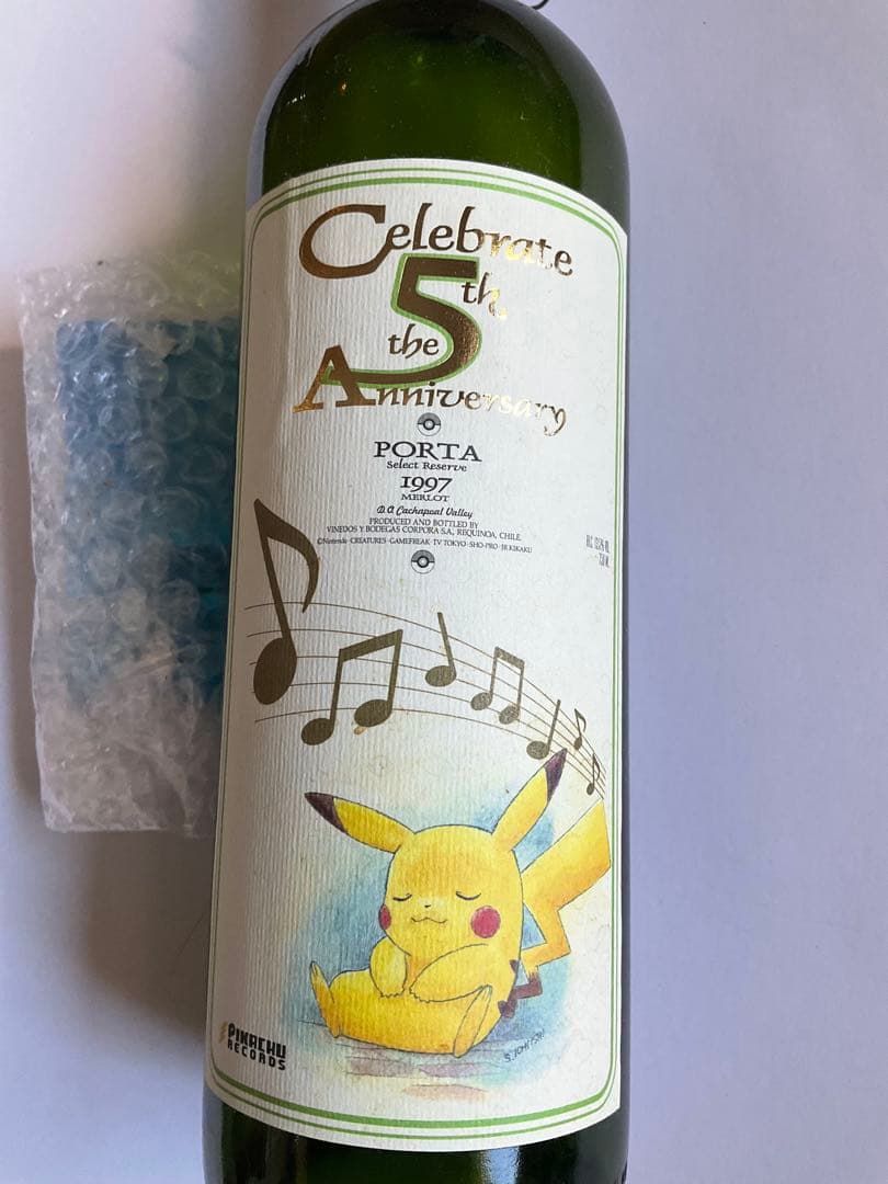 空き瓶　ポケモン5周年記念　関係者配布用ワイン　激レア