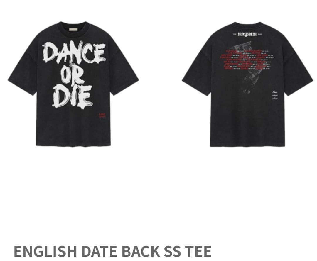 入場者限定品 レディ・ガガ ツアー Tシャツ 入場者特典 リストバンド付き