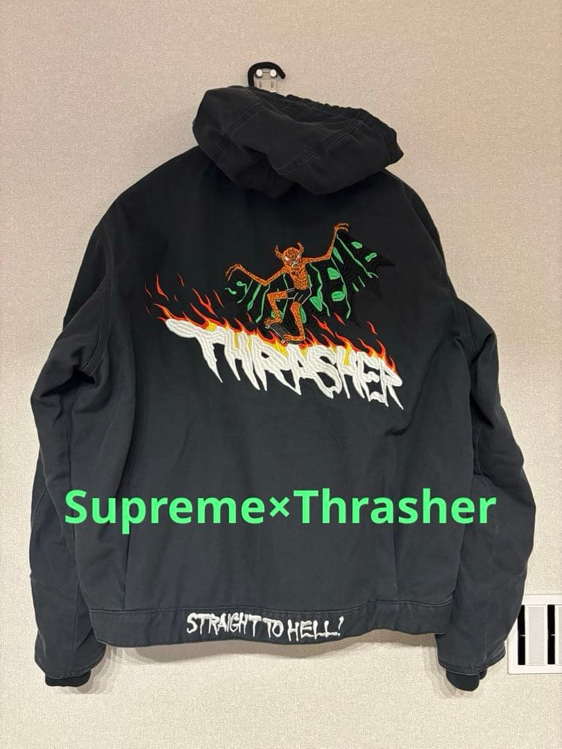 ジャケット・アウター Supreme Thrasher Hooded Work Jacket L
