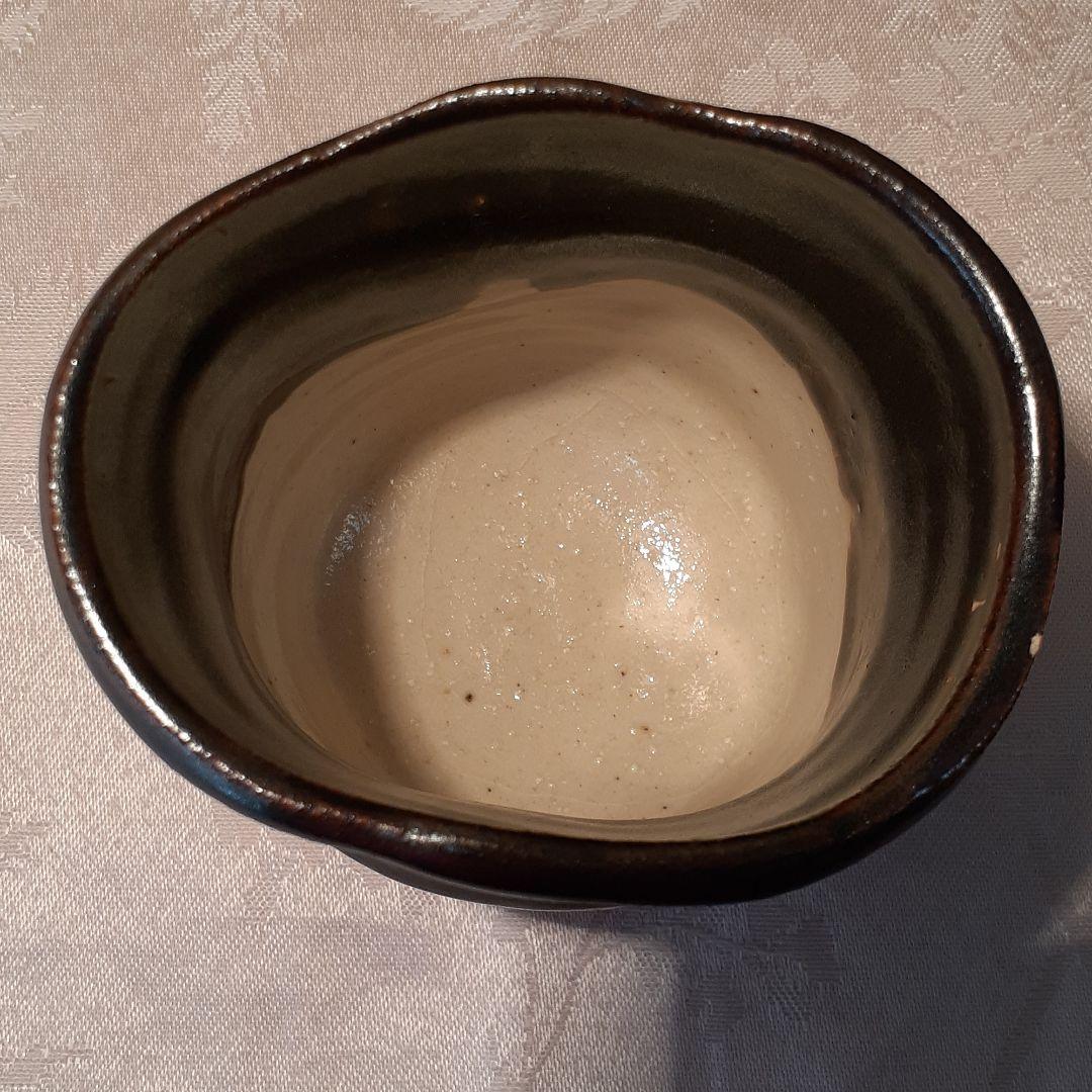 故、加藤仁　作　織部黒湯飲み