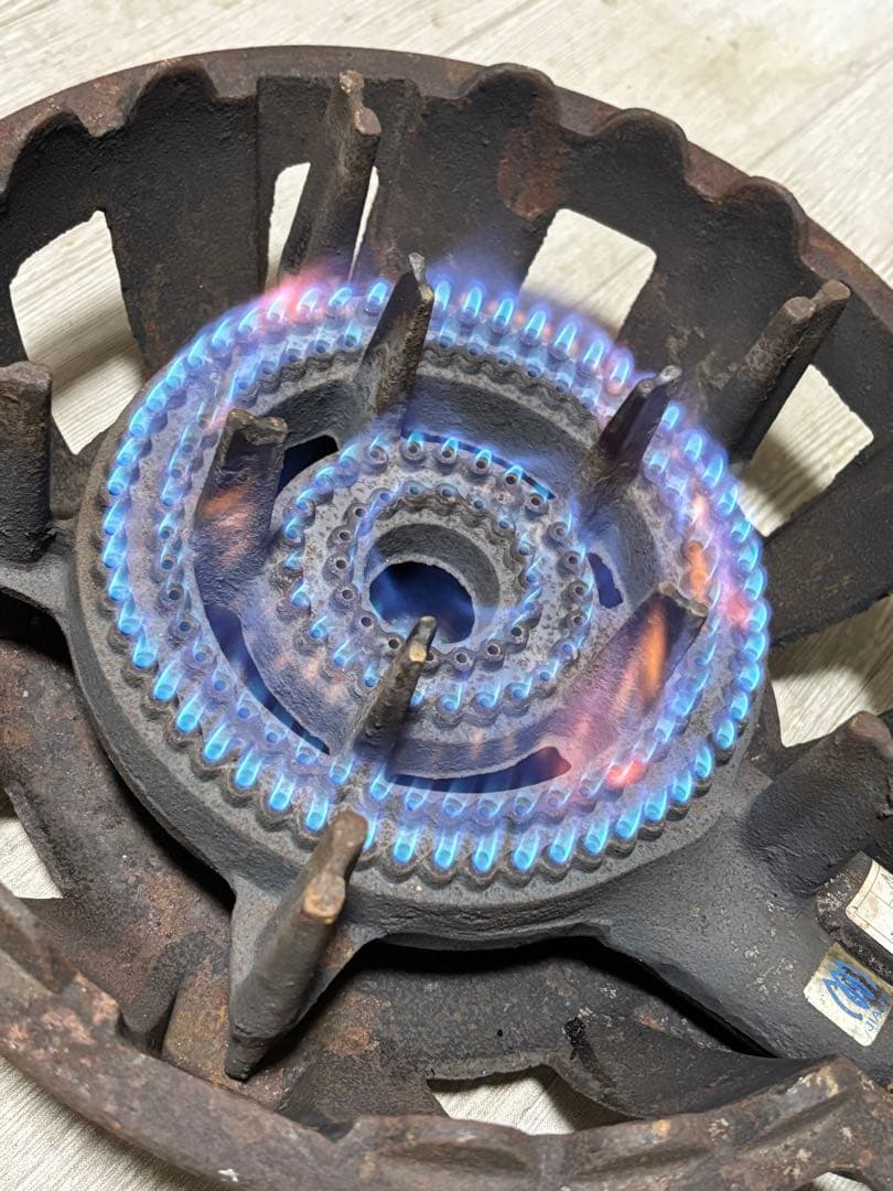 業務用 鋳物 五徳 4連 コンロ LPガス DEJ-21