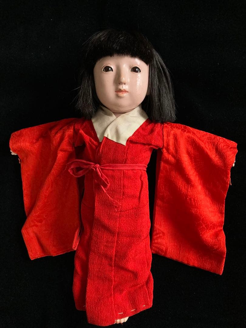 小さな市松人形　大正　大丸　玉翠　31㎝　日本人形