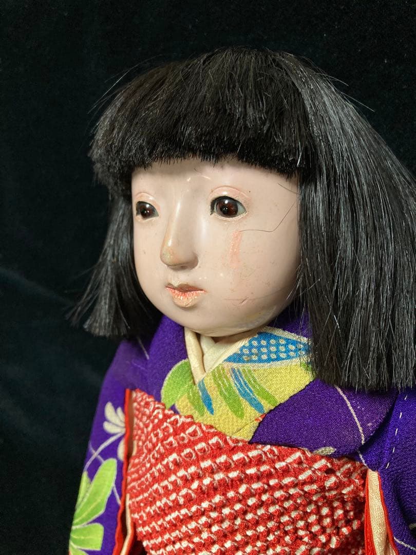 小さな市松人形　大正　大丸　玉翠　31㎝　日本人形