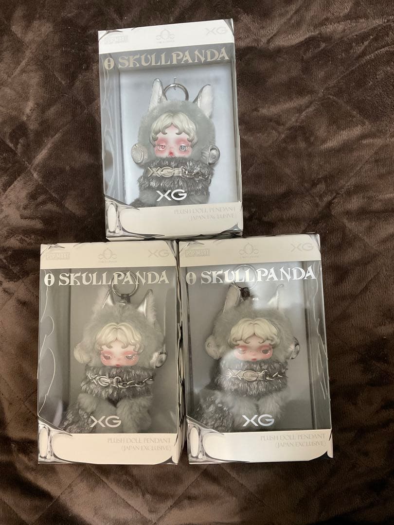 ポップマート スカルパンダ × XG ぬいぐるみペンダント3個