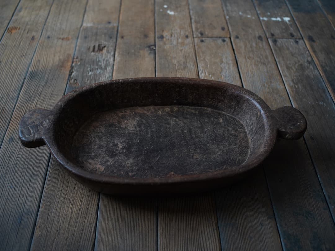 くり抜き鉢 北タイ19-20世紀 / アンティーク 木鉢 木彫り 古民芸 民藝