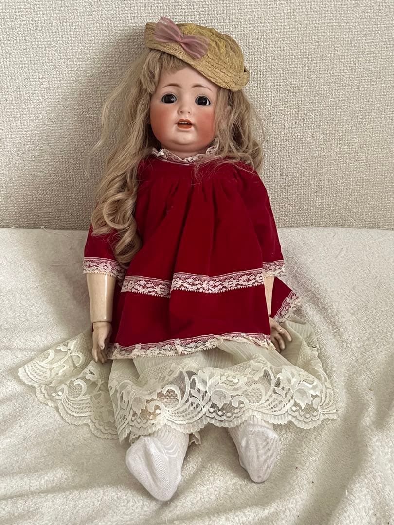 アンティークドール　ケストナー260ビスクドール　本物　女の子着せ替え美術芸術