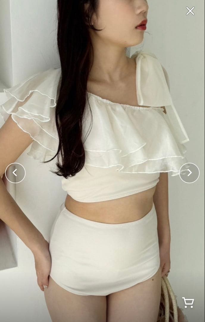 swim wear 肩リボンワンショルダー 3点セット