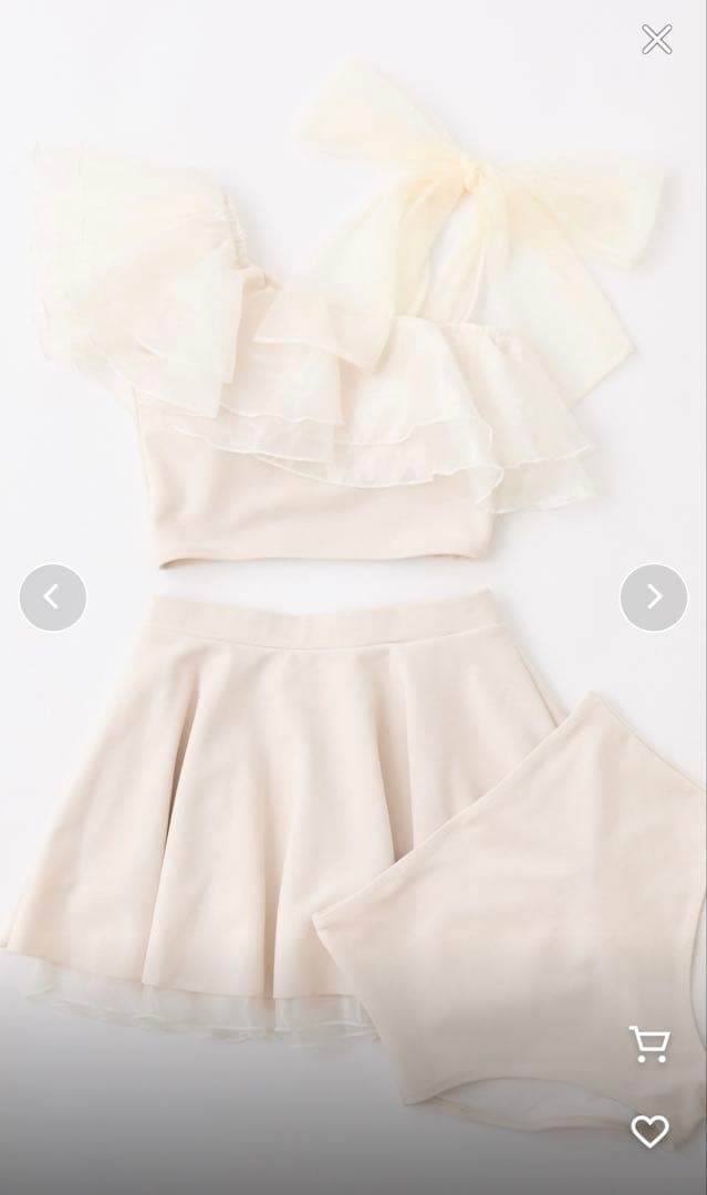 swim wear 肩リボンワンショルダー 3点セット