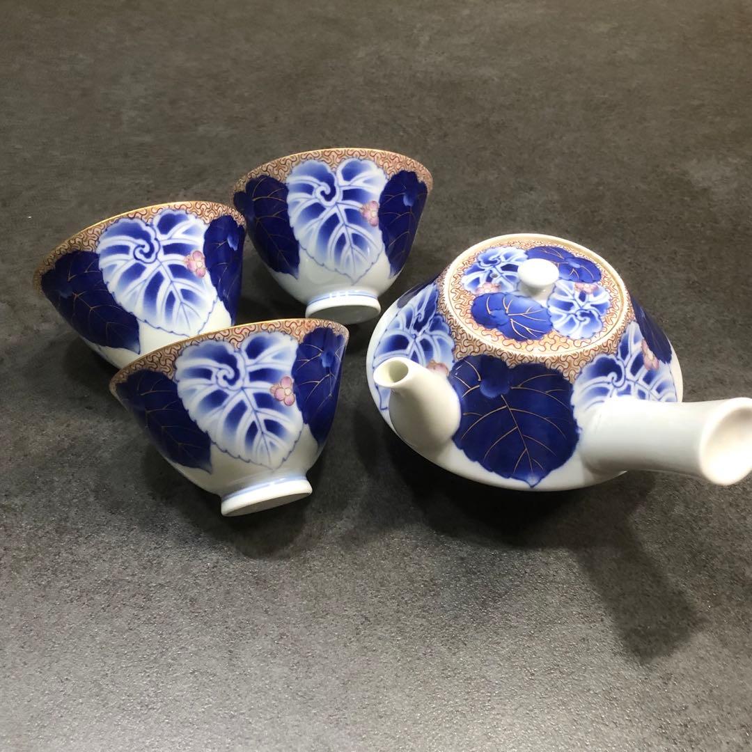 香蘭社　愁海棠　急須　湯呑