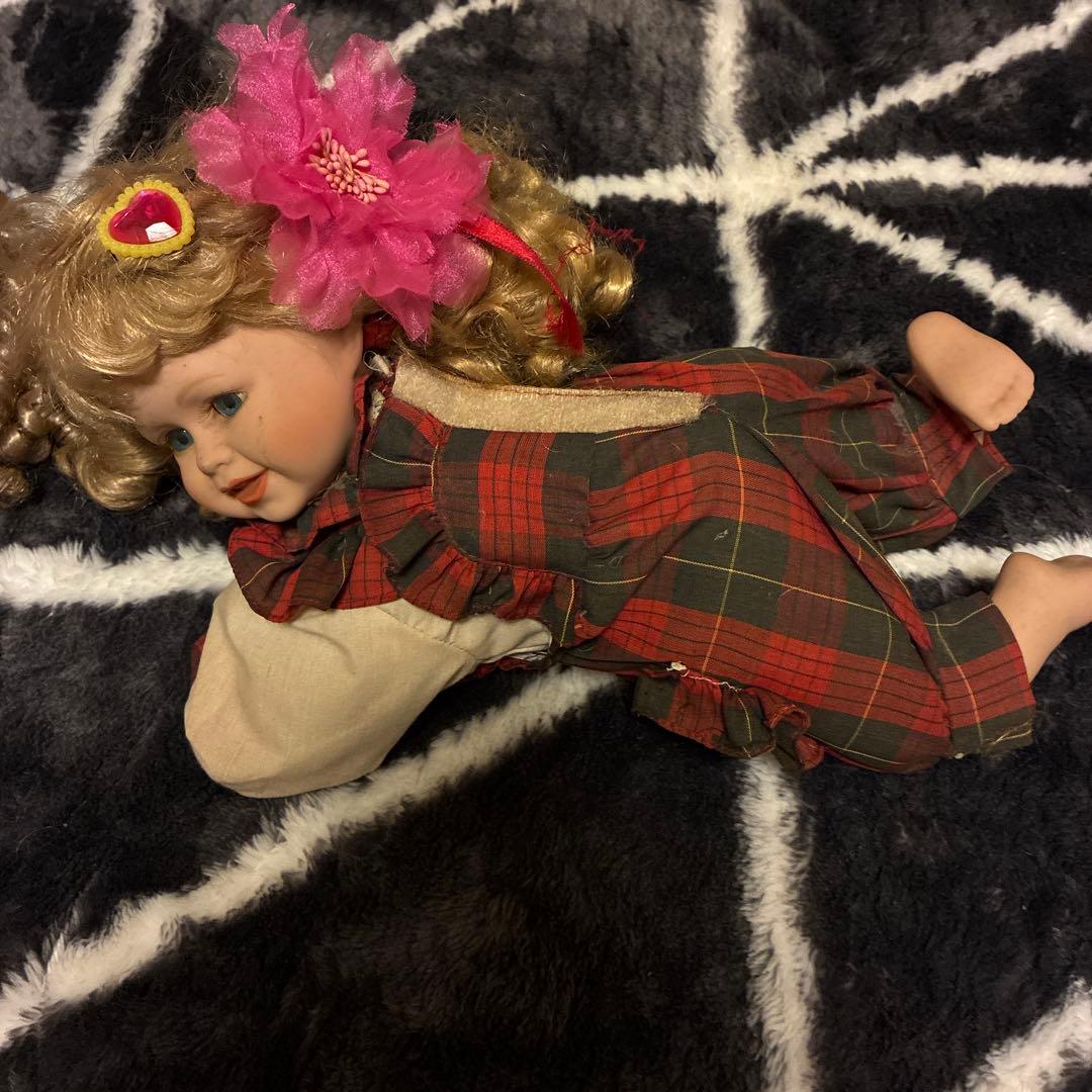 訳あり☆ビスク ドール アンティーク フレンチ 人形♡全ドレス付き ♡50.35