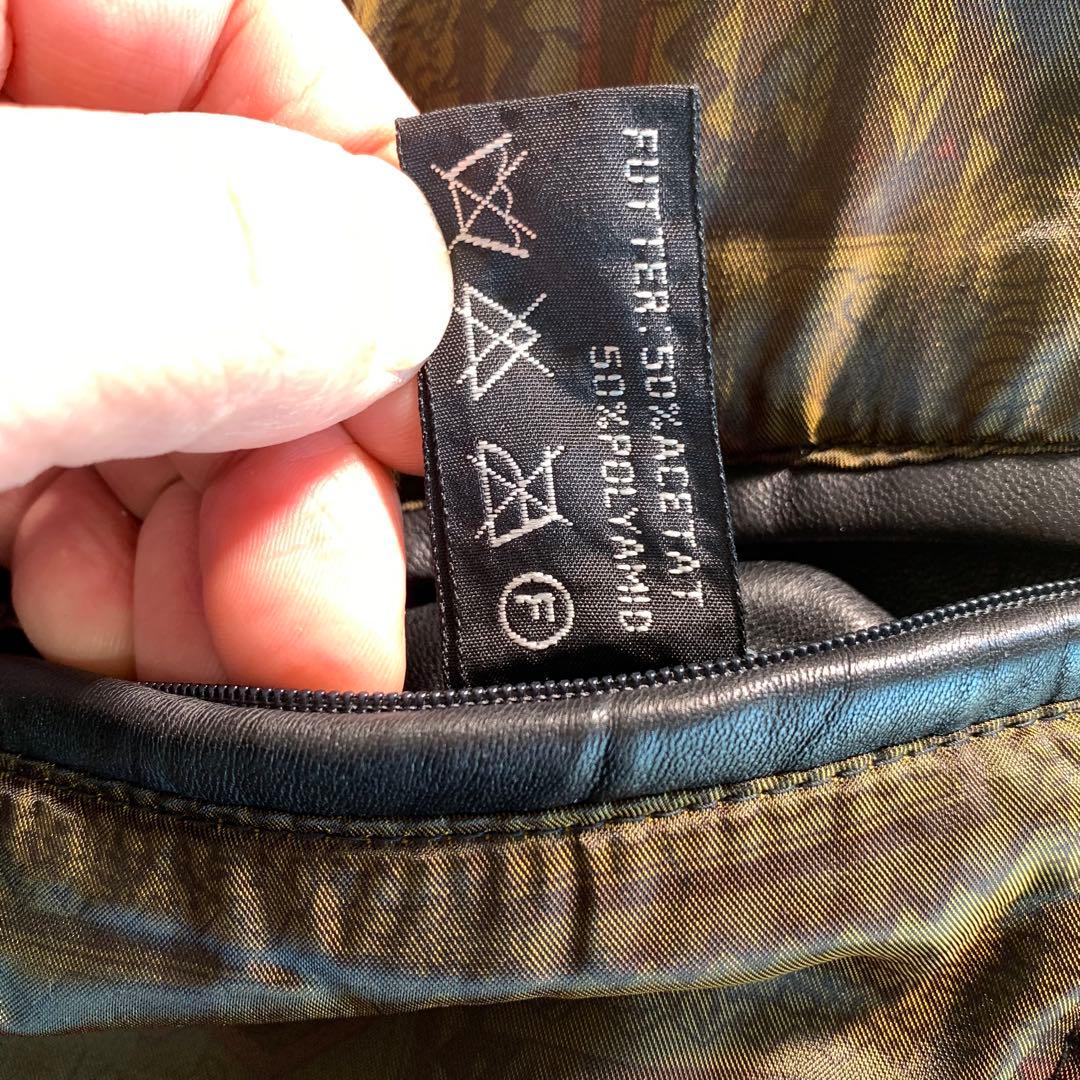 BARISAL 羊革 XLサイズ シングルライダース A-2 フライトジャケット