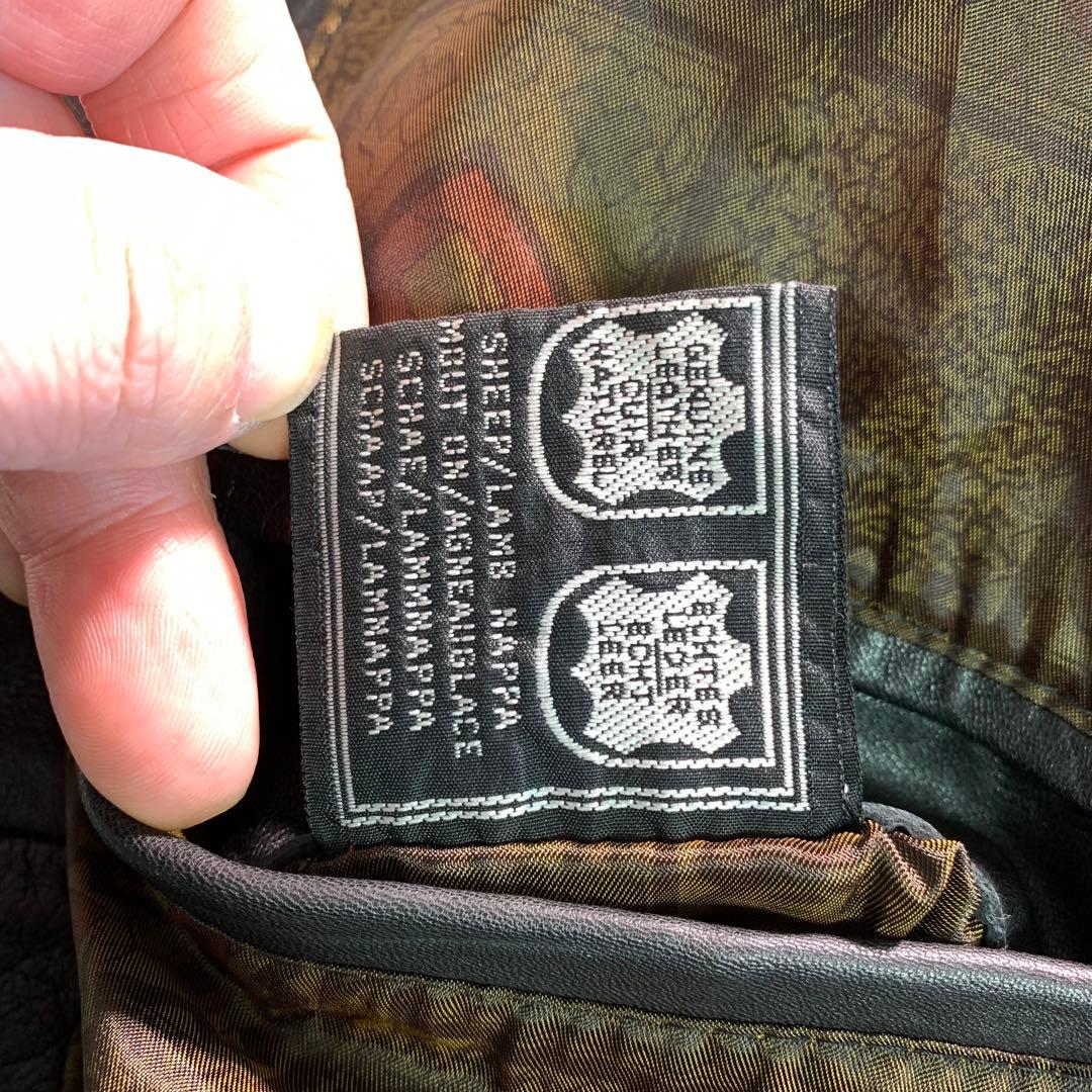 BARISAL 羊革 XLサイズ シングルライダース A-2 フライトジャケット