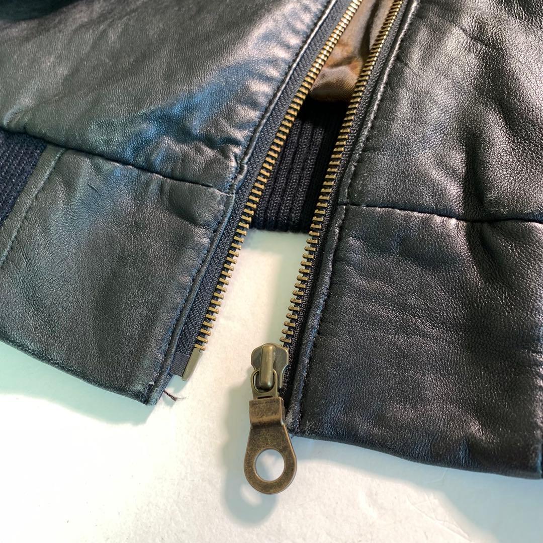 BARISAL 羊革 XLサイズ シングルライダース A-2 フライトジャケット