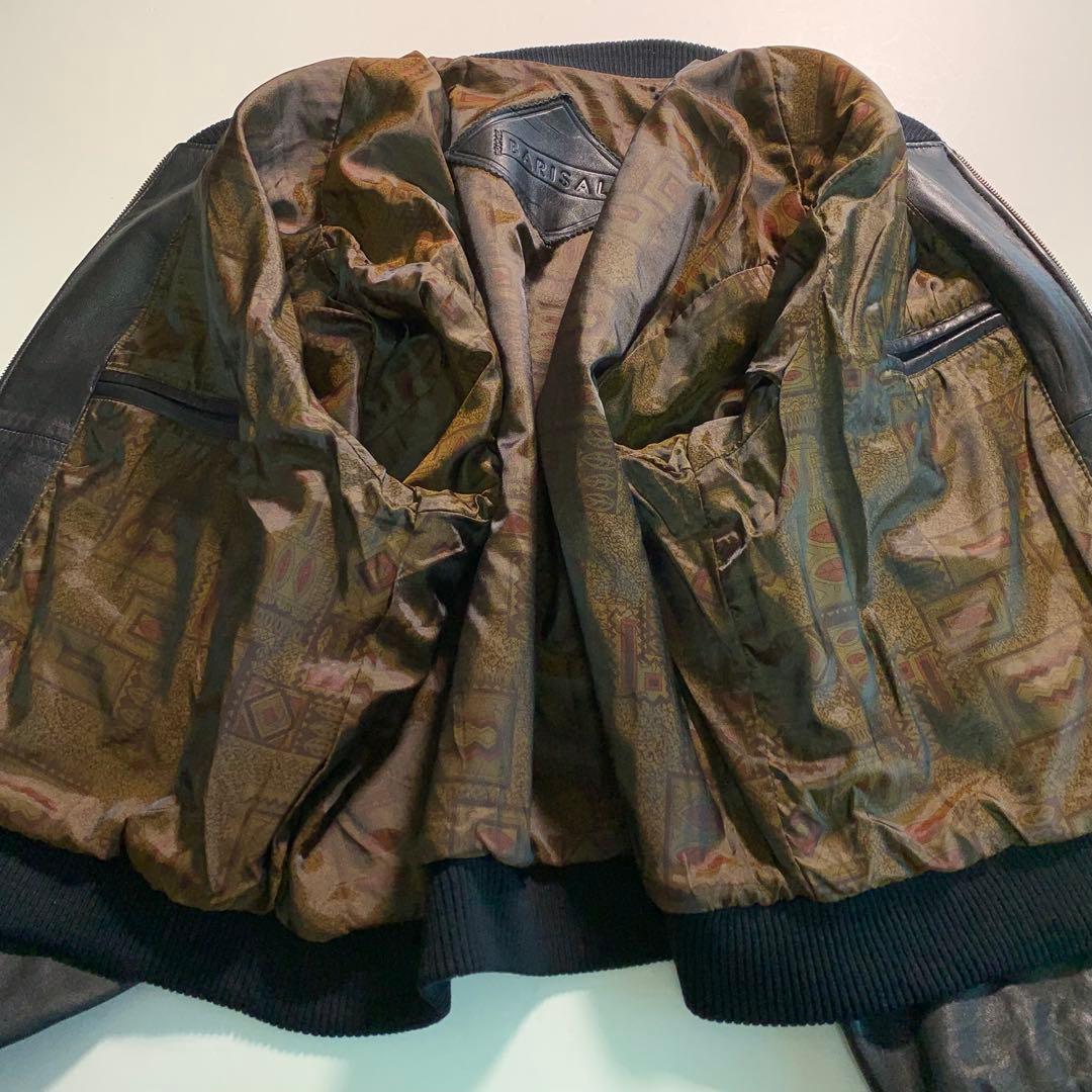 BARISAL 羊革 XLサイズ シングルライダース A-2 フライトジャケット