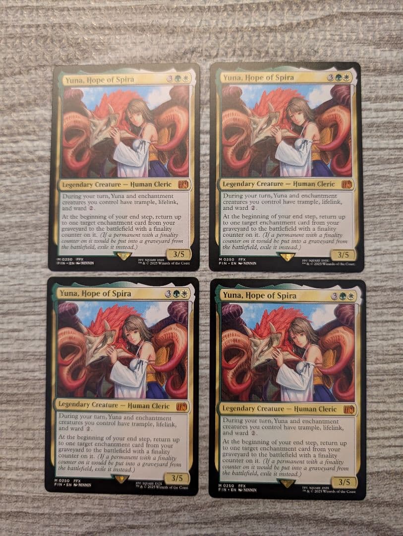 ■メルカリ便■　Mtg　スピラの希望、ユウナ　英語　４枚セット