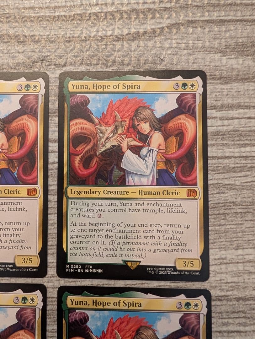 ■メルカリ便■　Mtg　スピラの希望、ユウナ　英語　４枚セット