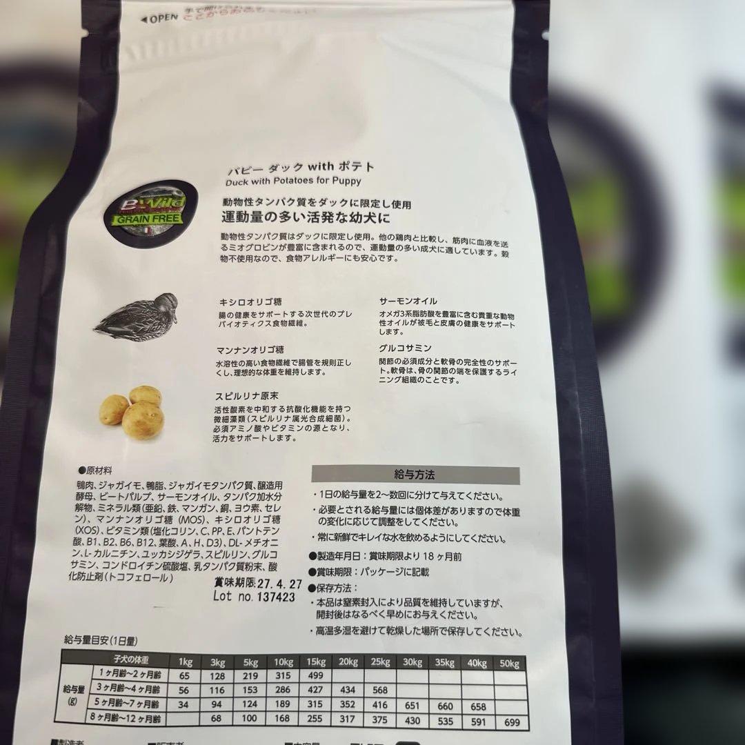 新品Bwild Grain ダック with ポテト 800g×6 3k×1袋