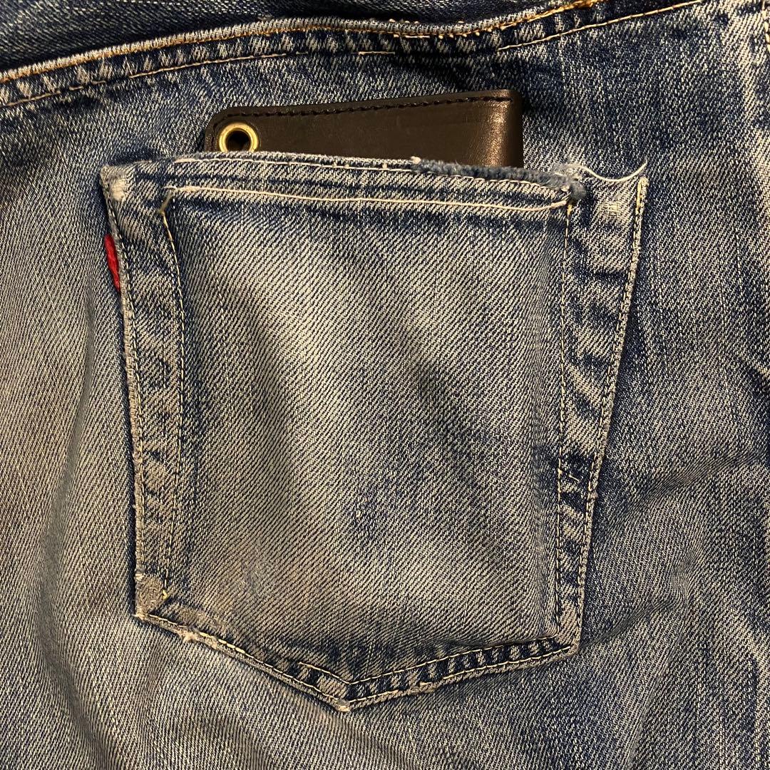 薄型ミドルトラッカーウォレット 2層 ブラス 栃木レザー ハンドメイド