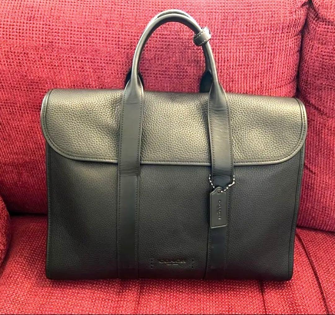 COACH ビジネスバッグ ブラック レザー