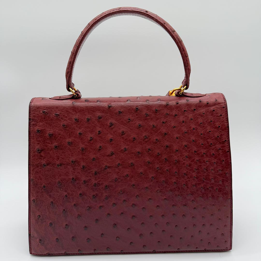 MORABITO モラビト スカラ28 オーストリッチ 赤色 レッド 付属品完備