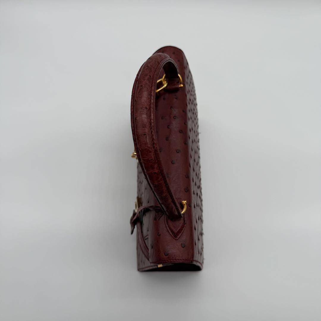 MORABITO モラビト スカラ28 オーストリッチ 赤色 レッド 付属品完備