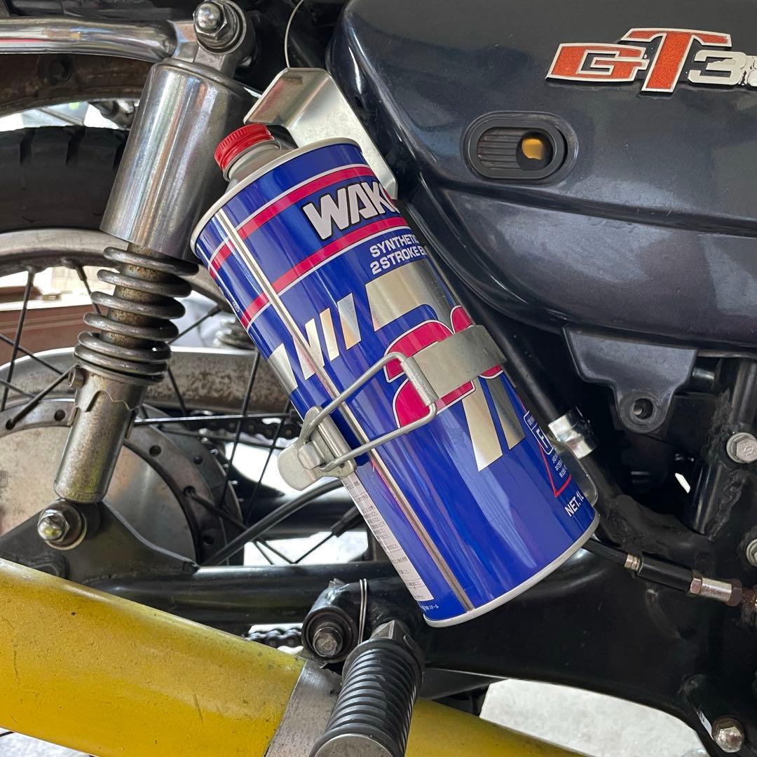 1リットル缶　オイル缶ホルダー　2スト　バイク　ドリンクホルダー　GT750