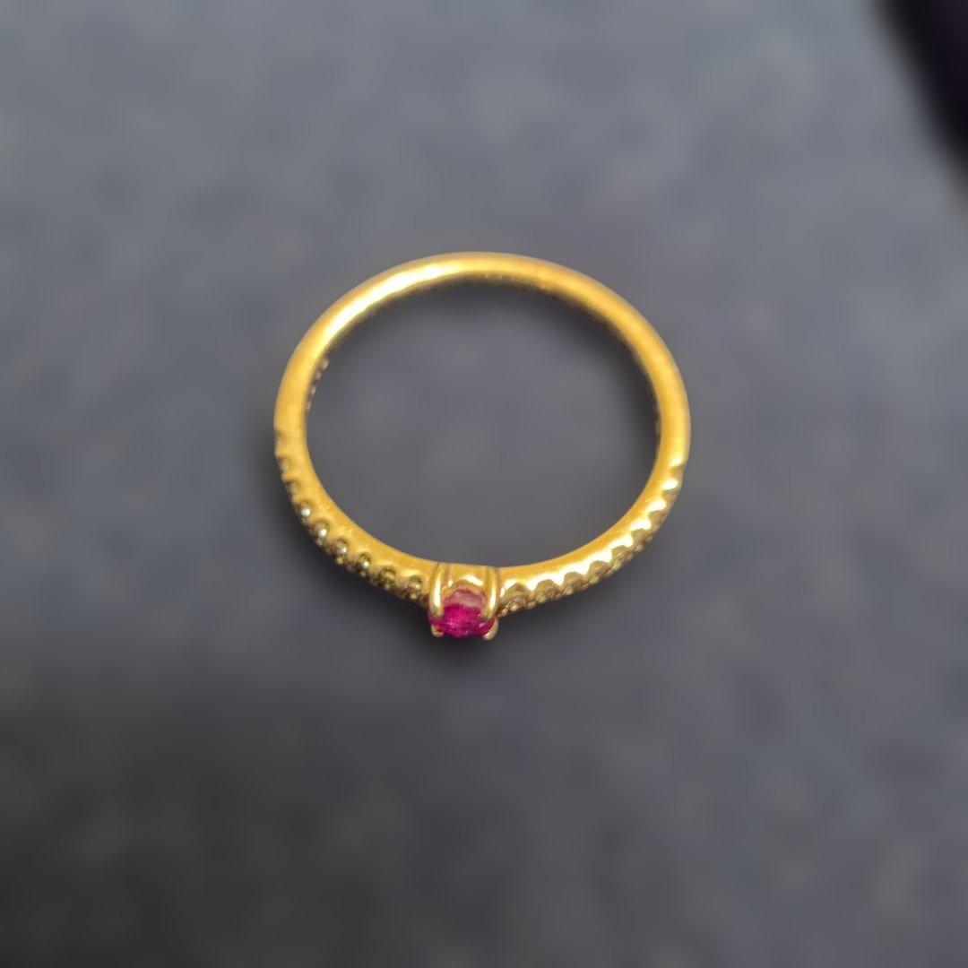 KF#正規品　#10K #ルビー リング#ダイア0.12ct　#12号