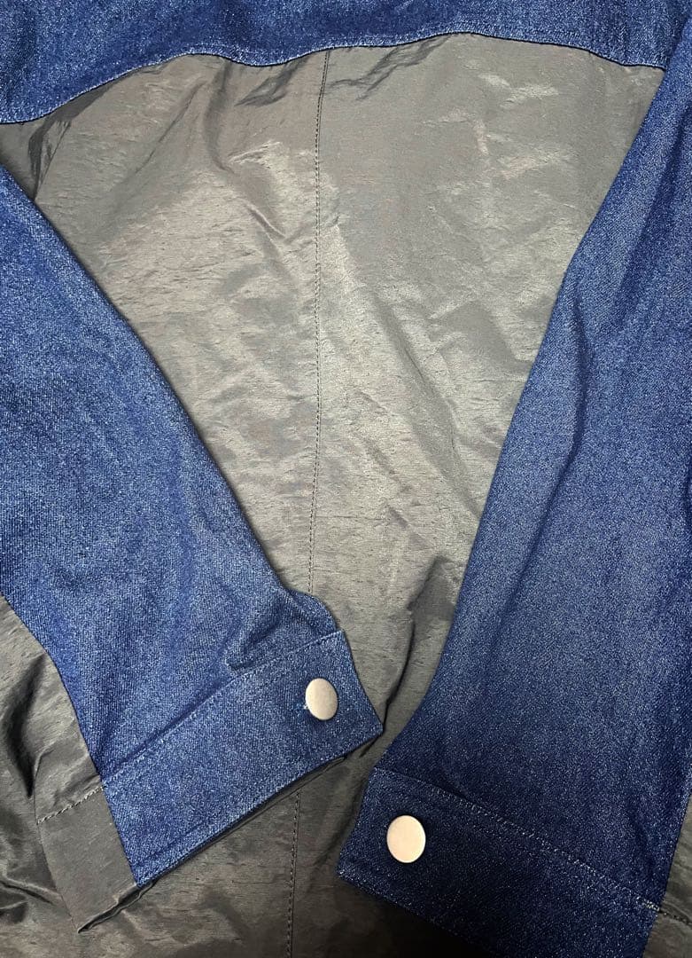 Chez toi 異素材リメイクデニムジャケット 大きいサイズ チェスターコート