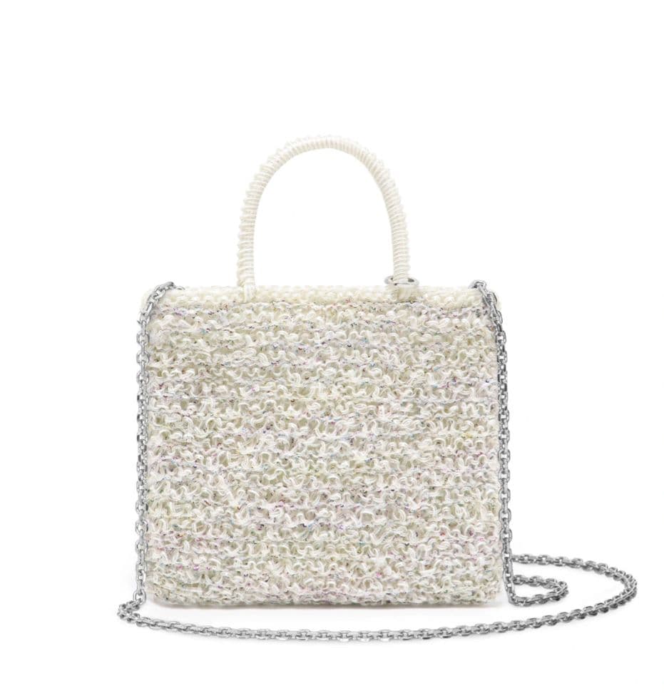 ☆未使用タグ付☆アンテプリマワイヤーグリッターIIスクエアスモールマルチホワイト