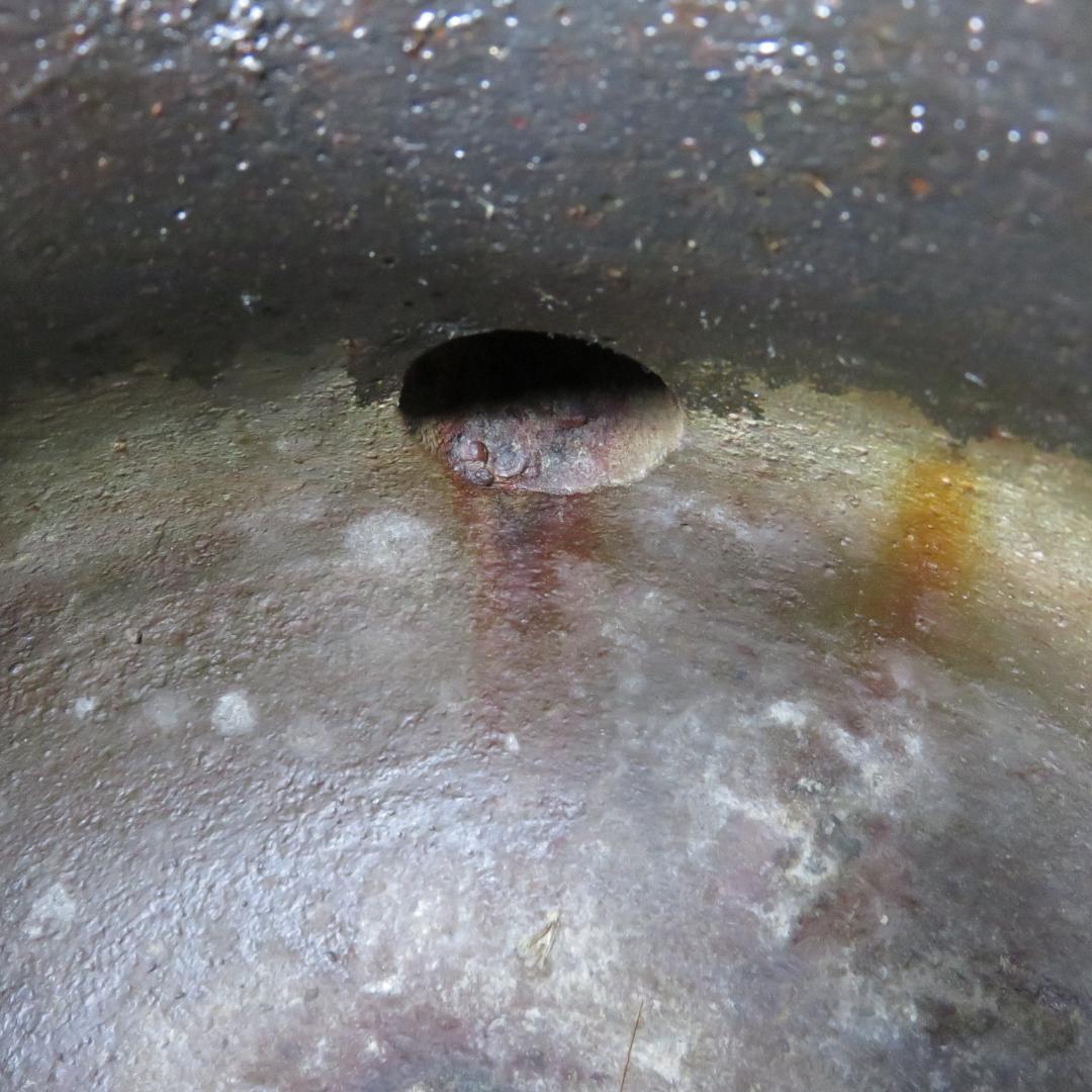 鉄瓶 在銘 表面に油 錆少々 鉄器 囲炉裏 炉端 鉄分補給