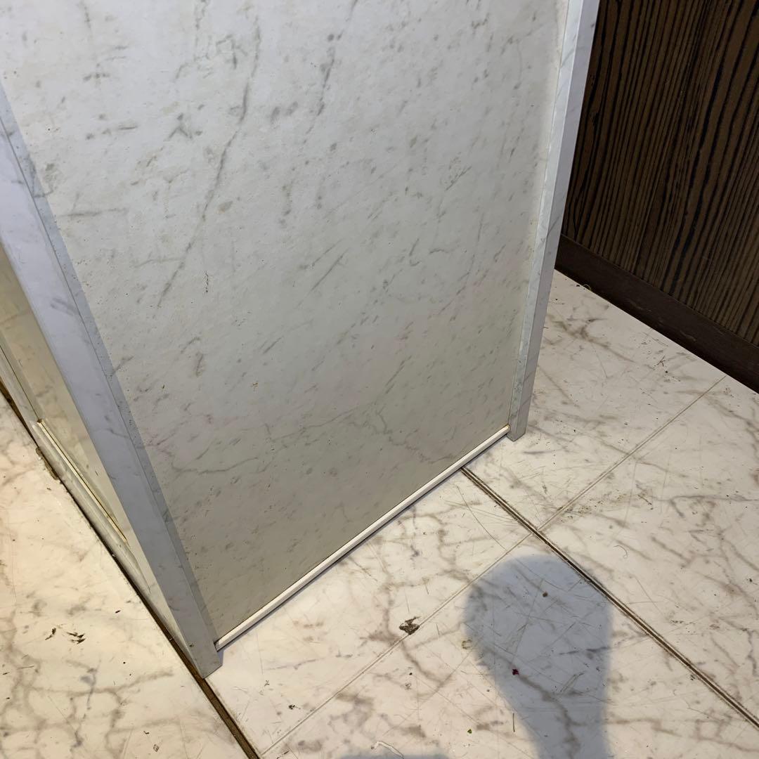 カリモク　電話台　大理石風