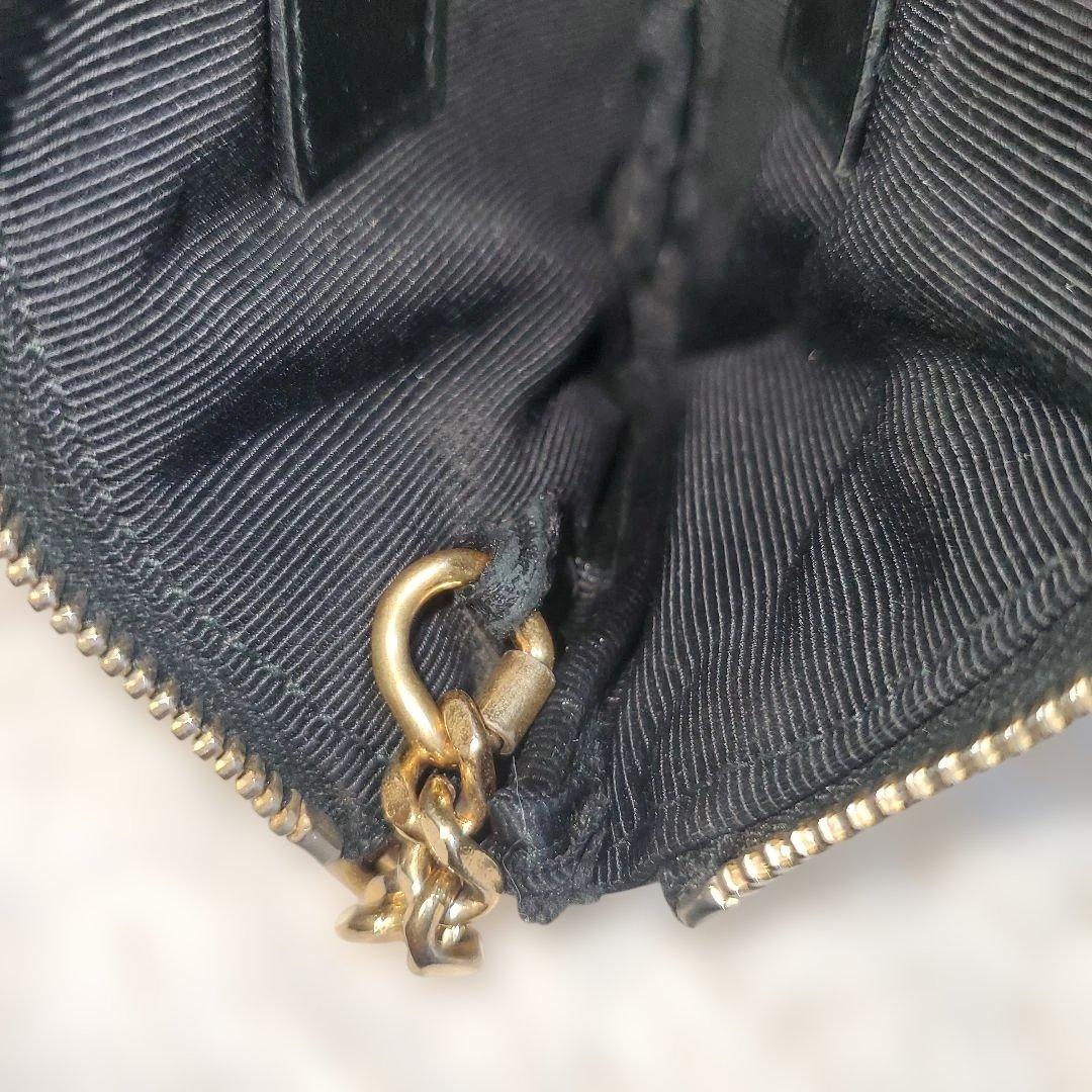 SAINT LAURENT ブラック カサンドラ マトラッセ キー ケース