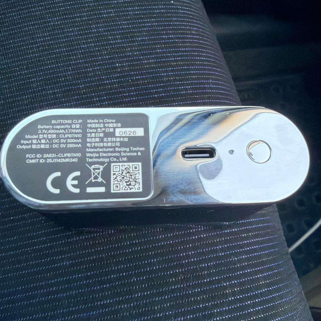 片耳紛失　BUTTONS CLIP ワイヤレスイヤホン ブラック