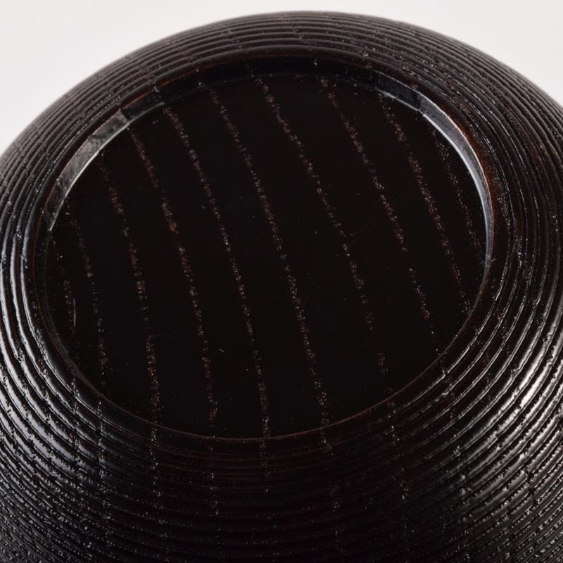 茶道具　玄一作　欅千筋　菊文　寿輪棗　平棗　共箱　V　7104