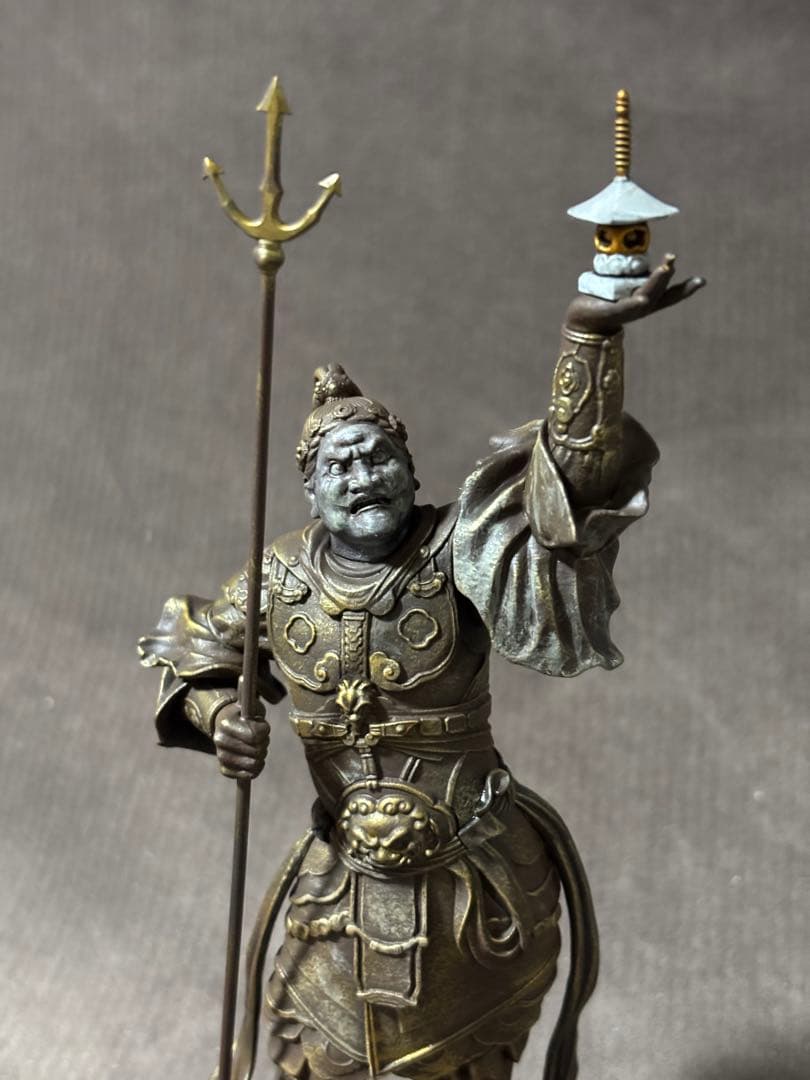 海洋堂　artpla 四天王像　多聞天　塗装　完成品