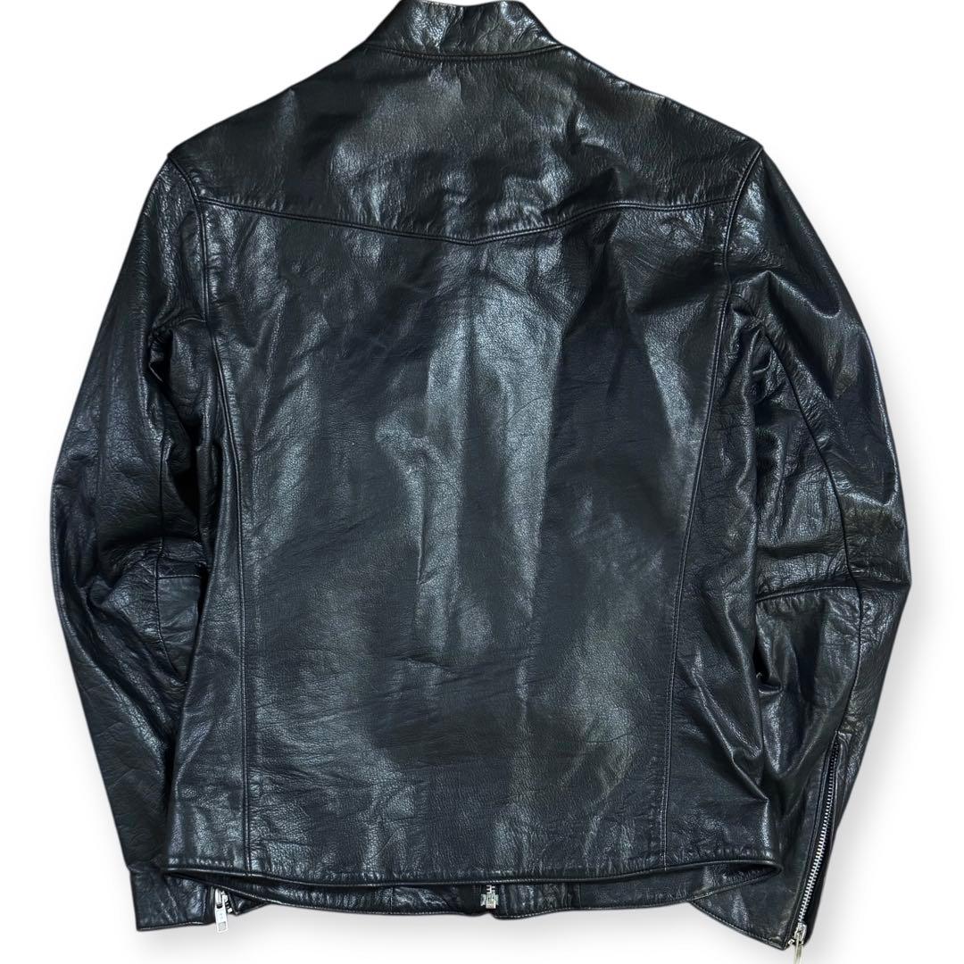 LAD MUSICIAN 本革 シングルライダースジャケット ブラック 42