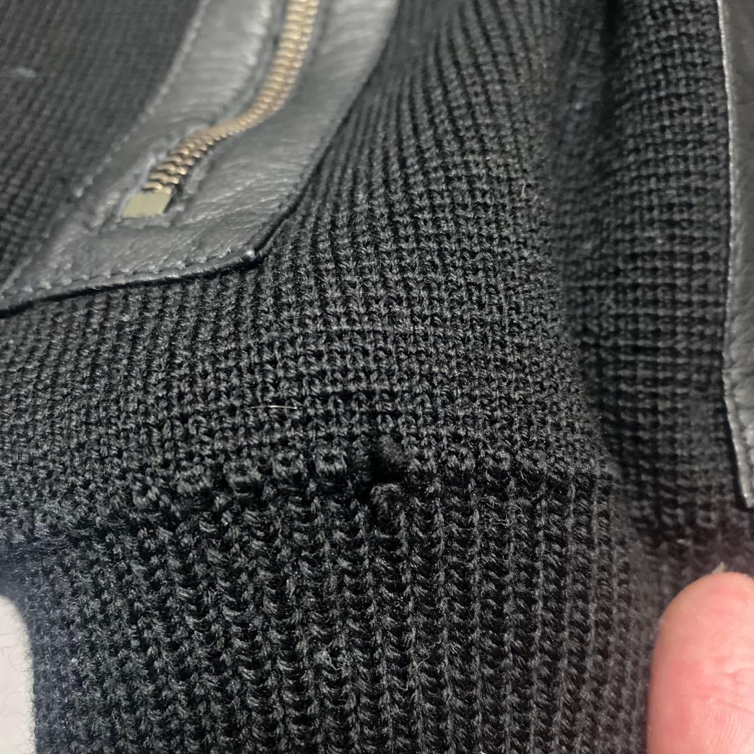 VERSACE COLLECTION ニットレザージップジャケット　ヴェルサーチ