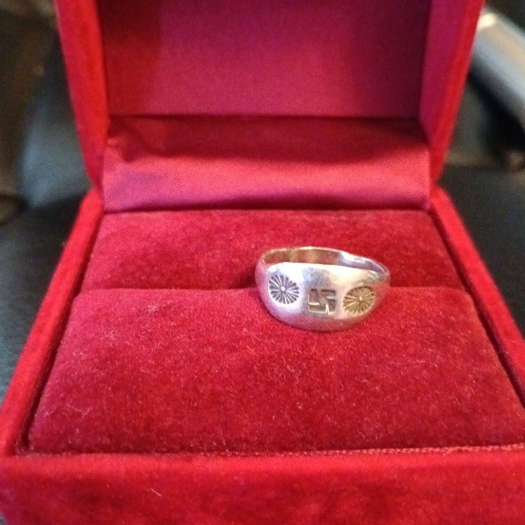 シルバーリング 彫刻デザイン　卍　ビンテージ