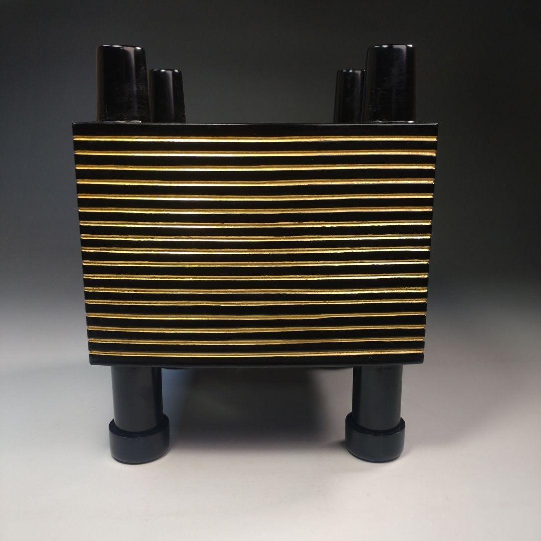 イ221 花入『初瀬川　柳庵』『柳庵好　金線糸巻花生　漆塗　共箱』茶道具