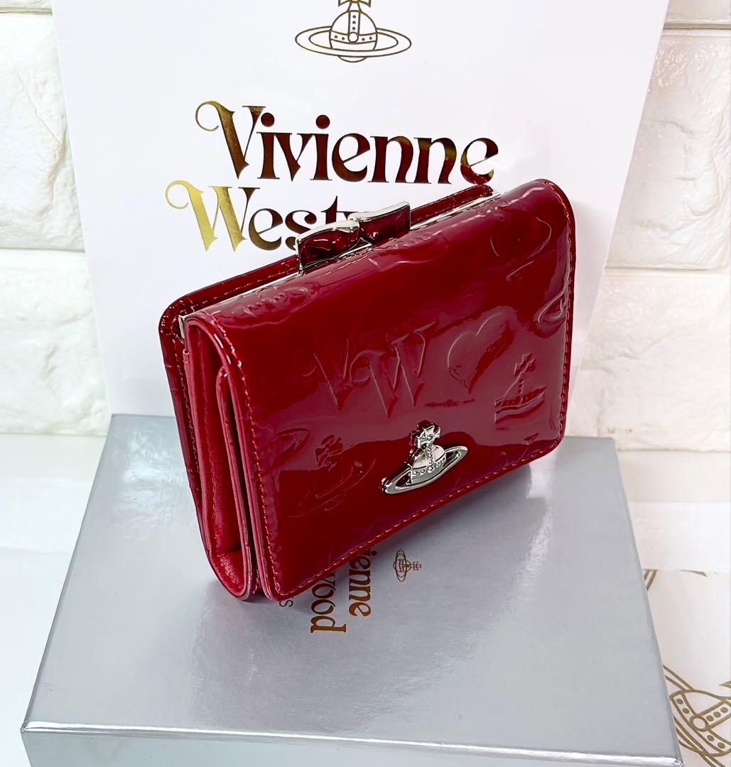【新作内側に柄付き】Vivienne Westwood 3つ折り財布 エナメル