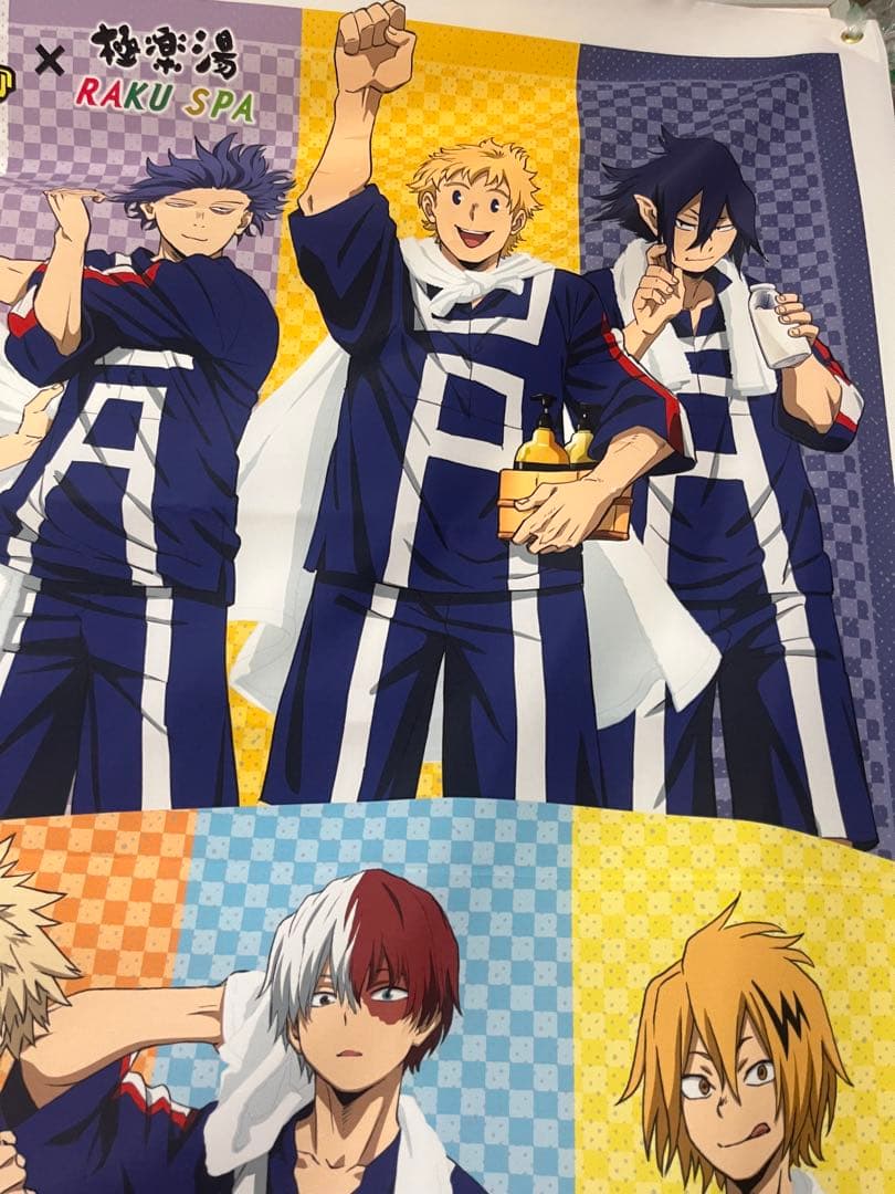 【当選品】ヒロアカ　極楽湯　タペストリー　のぼり　爆豪勝己　緑谷出久　轟焦凍　他