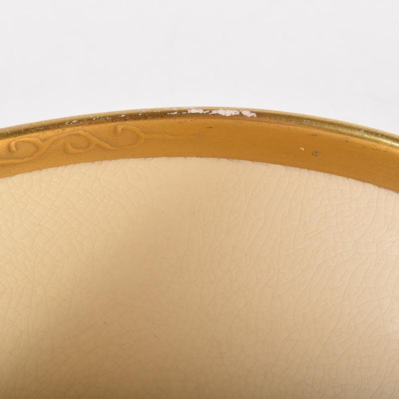 茶道具　京焼　鳴滝窯　橋本城岳作　色絵金彩　八宝文　茶碗　共箱　V　7194