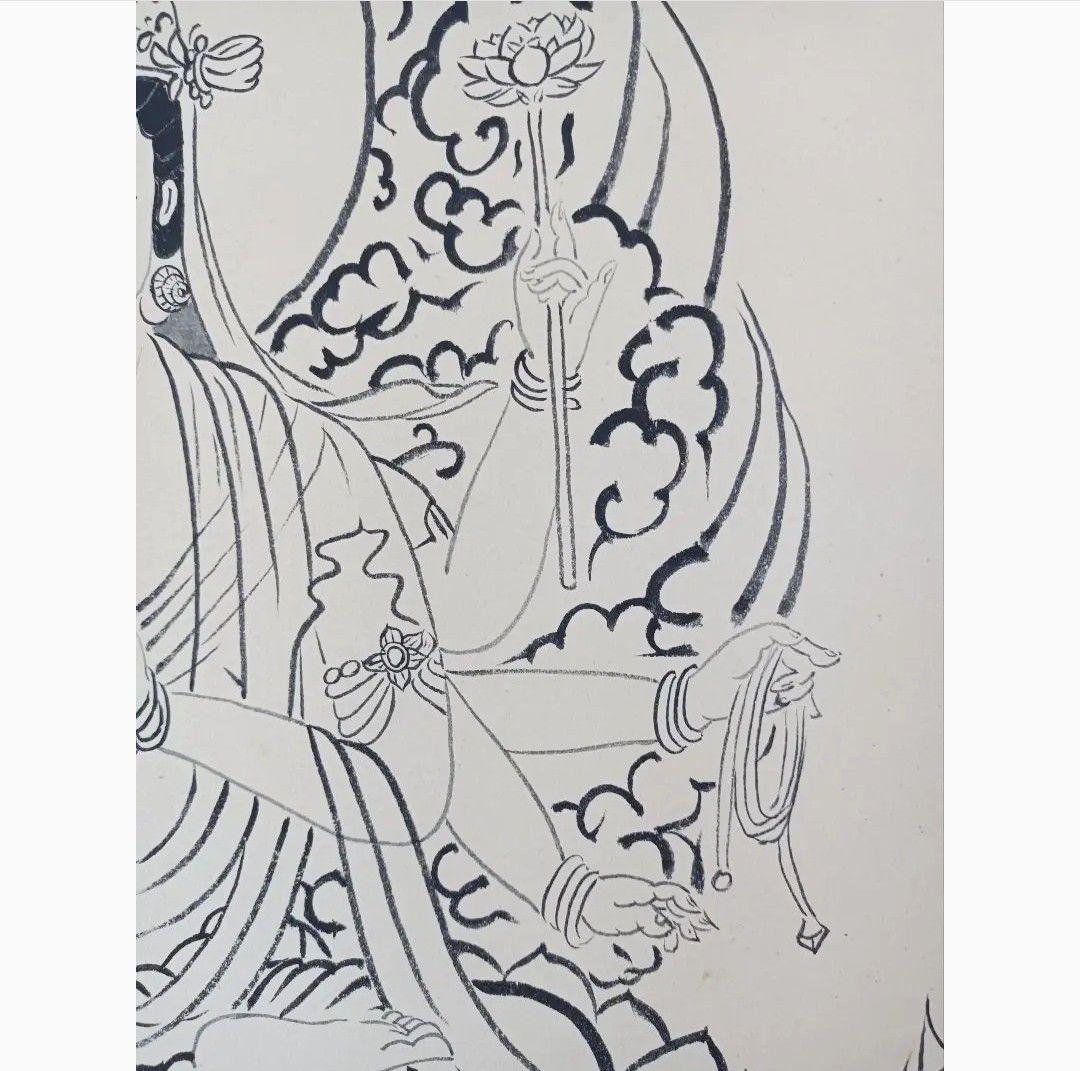 千手千眼観自在菩薩図 凶殺 厄除け 開運 掛軸 絵 仏教 観音菩薩様