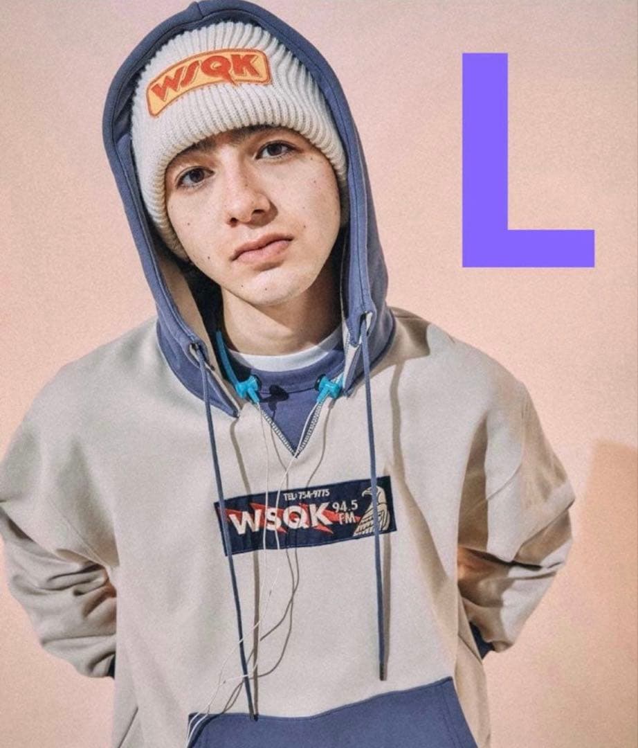 ニコアンド 【STRANGER THINGS】コラボ配色パーカーL