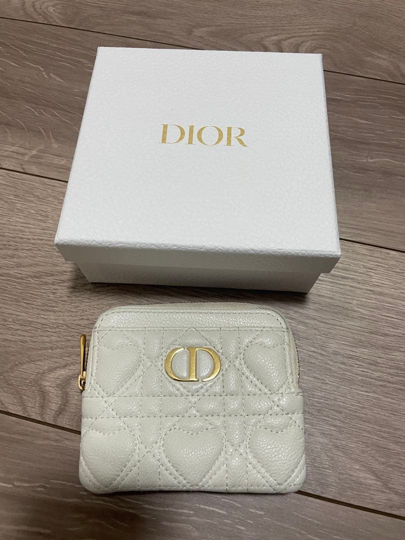 DIOR　ディオール　CARO LAVENDER ウォレット　ハート柄　小銭入れ