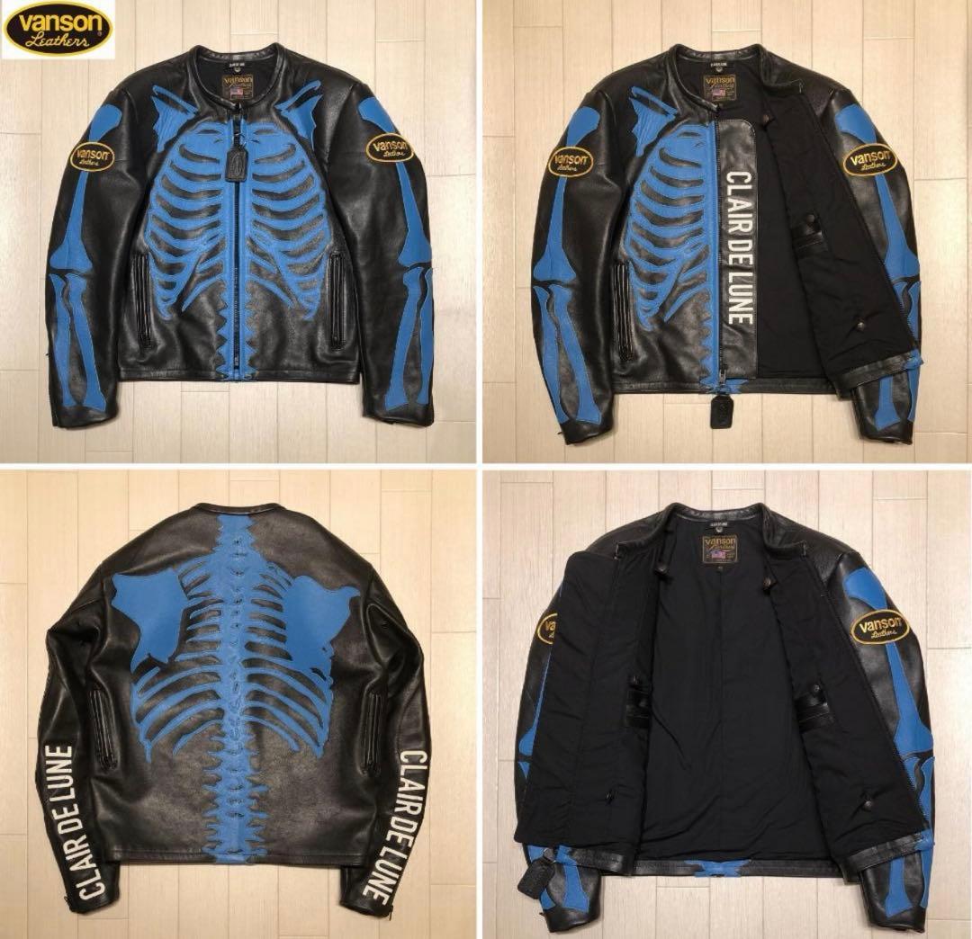 vanson BONE クレールドルナ × バンソン ボーン レザージャケット