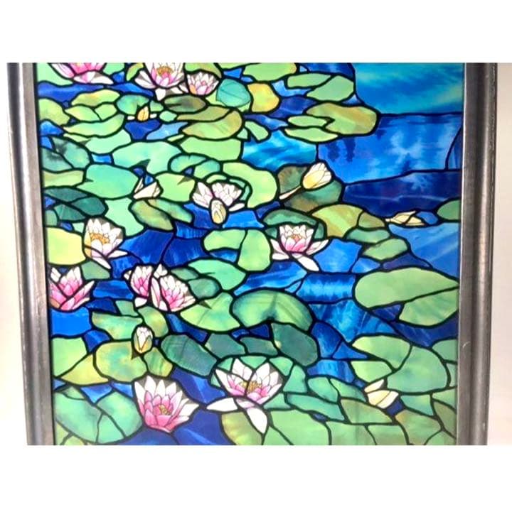 グラスマスターズ社 ヴィンテージ ステンドグラス 植物園 睡蓮の池 USA