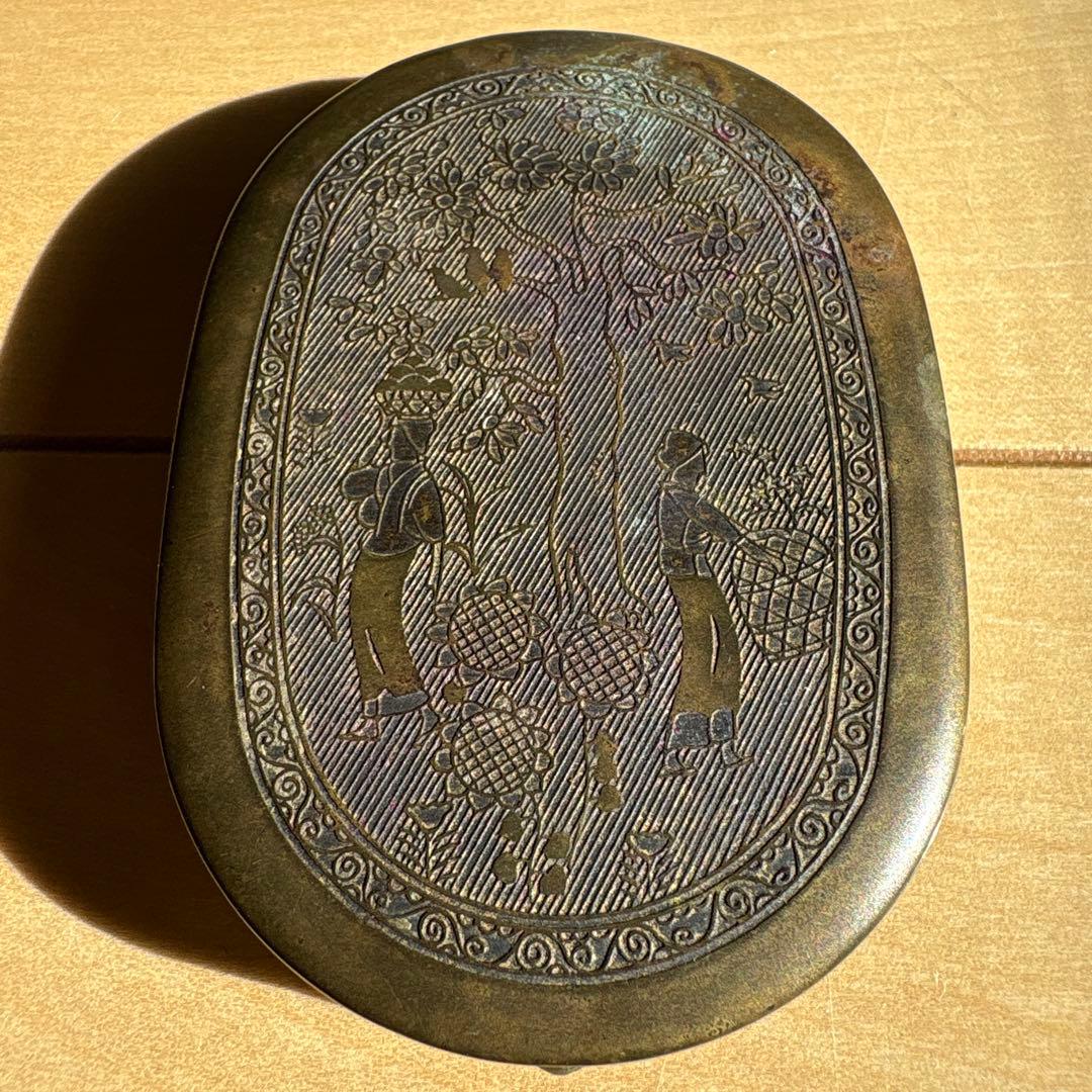 骨董　おしろい　化粧コンパクト　アンティーク　希少　古道具