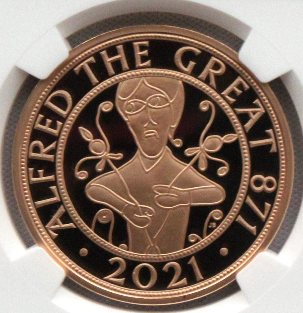 2021年イギリス アルフレッド ザ グレート ￡5 金貨 NGC PF70UC